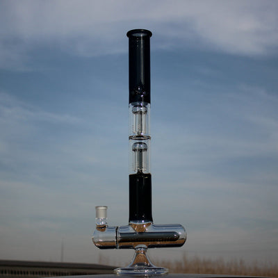 18" Inline and Dual Arm Percolated Glass Water Pipe - Headshop.com