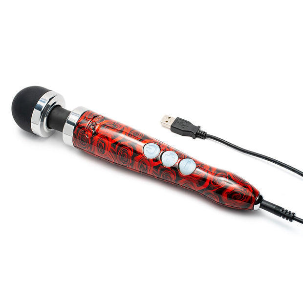Doxy Die Cast 3R Rechargeable Compact Wand Vibrator Roses - Headshop.com