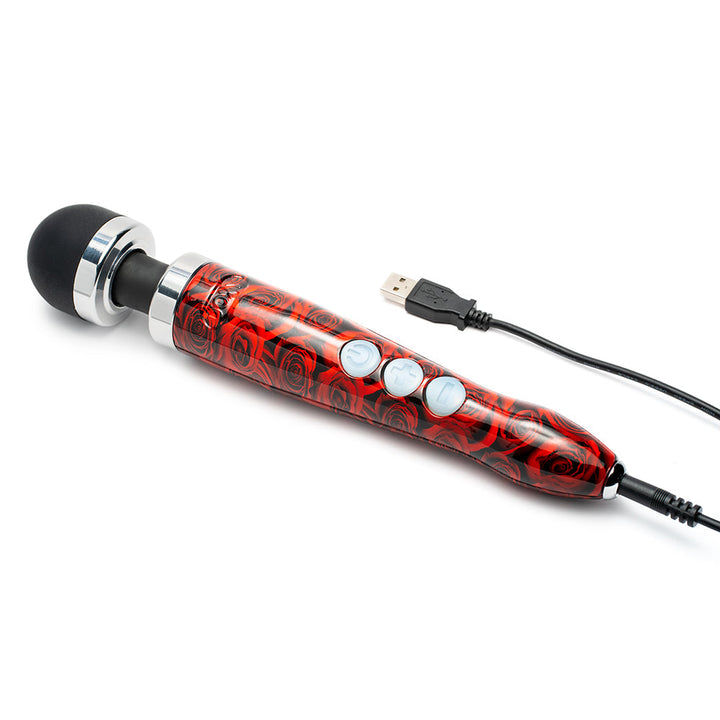 Doxy Die Cast 3R Rechargeable Compact Wand Vibrator Roses - Headshop.com