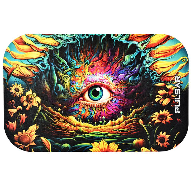 Pulsar Magnetic Rolling Tray Lid - Sunflower Of The Mind / 11"x7" - Headshop.com