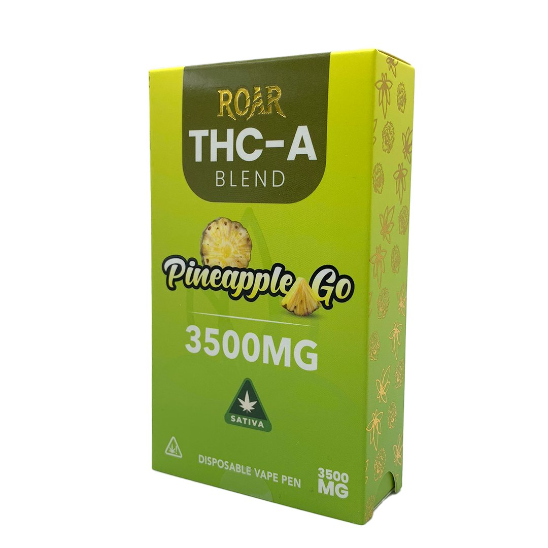 Roar THC-A Blend Disposable Vape 3500MG - Pineapple GO (Sativa) - Headshop.com