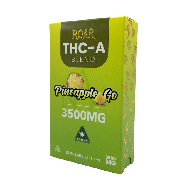 Roar THC-A Blend Disposable Vape 3500MG - Pineapple GO (Sativa) - Headshop.com