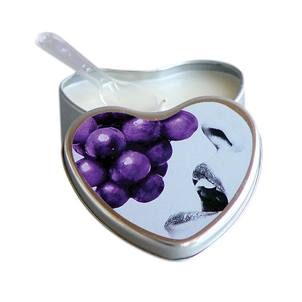 Earthly Body Hemp Seed Edible Massage Candle Grape 4 oz. - Headshop.com