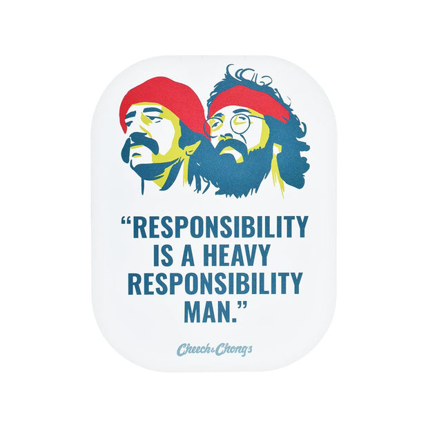 Cheech & Chong's x Pulsar Mini Magnetic Rolling Tray Lid- Responsibility/7"x5.5" - Headshop.com