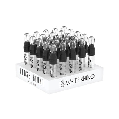 25PC DISPLAY - White Rhino Glass Blunt - 3.75" - Headshop.com