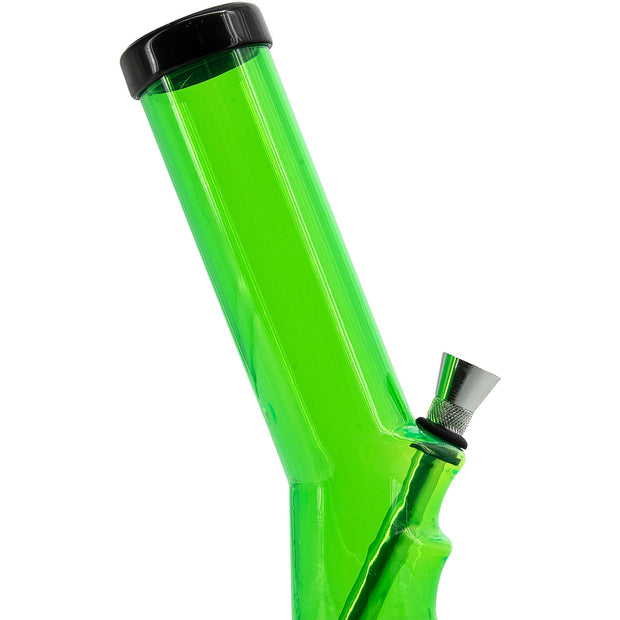 Acrylic Angled Straight Tube Bong 9-12"