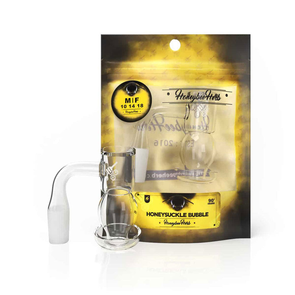 HONEYSUCKLE BUBBLE QUARTZ BANGER - 90° DEGREE | YL - Headshop.com