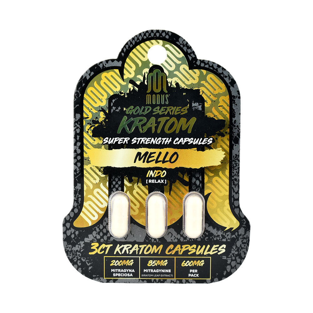 Modus Gold Series Kratom Capsules | 600mg | 3pk | 10pc - Headshop.com