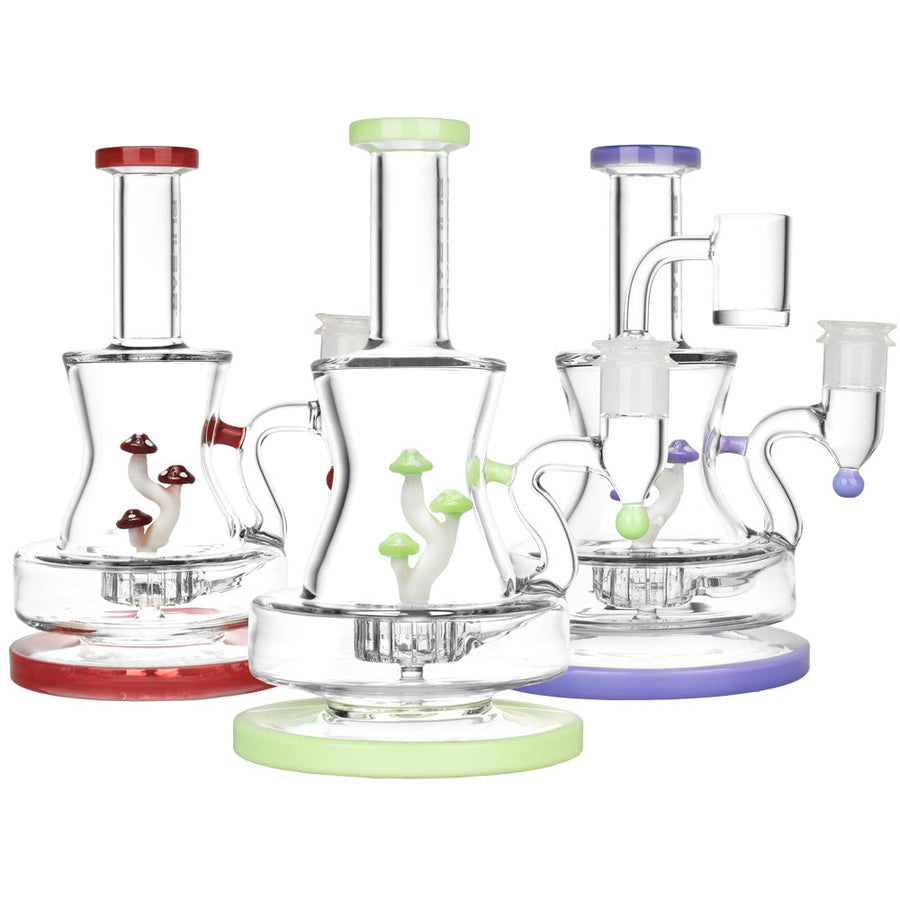 Pulsar Shadow Lurking Shrooms Dab Rig | 7.25" | 14mm F - Headshop.com