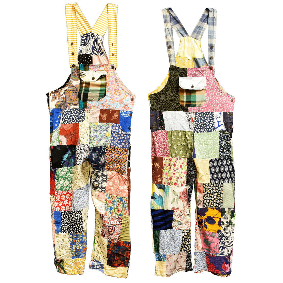 Colorful Patchwork Overall Pants - 27" Inseam - Colors Vary - Headshop.com
