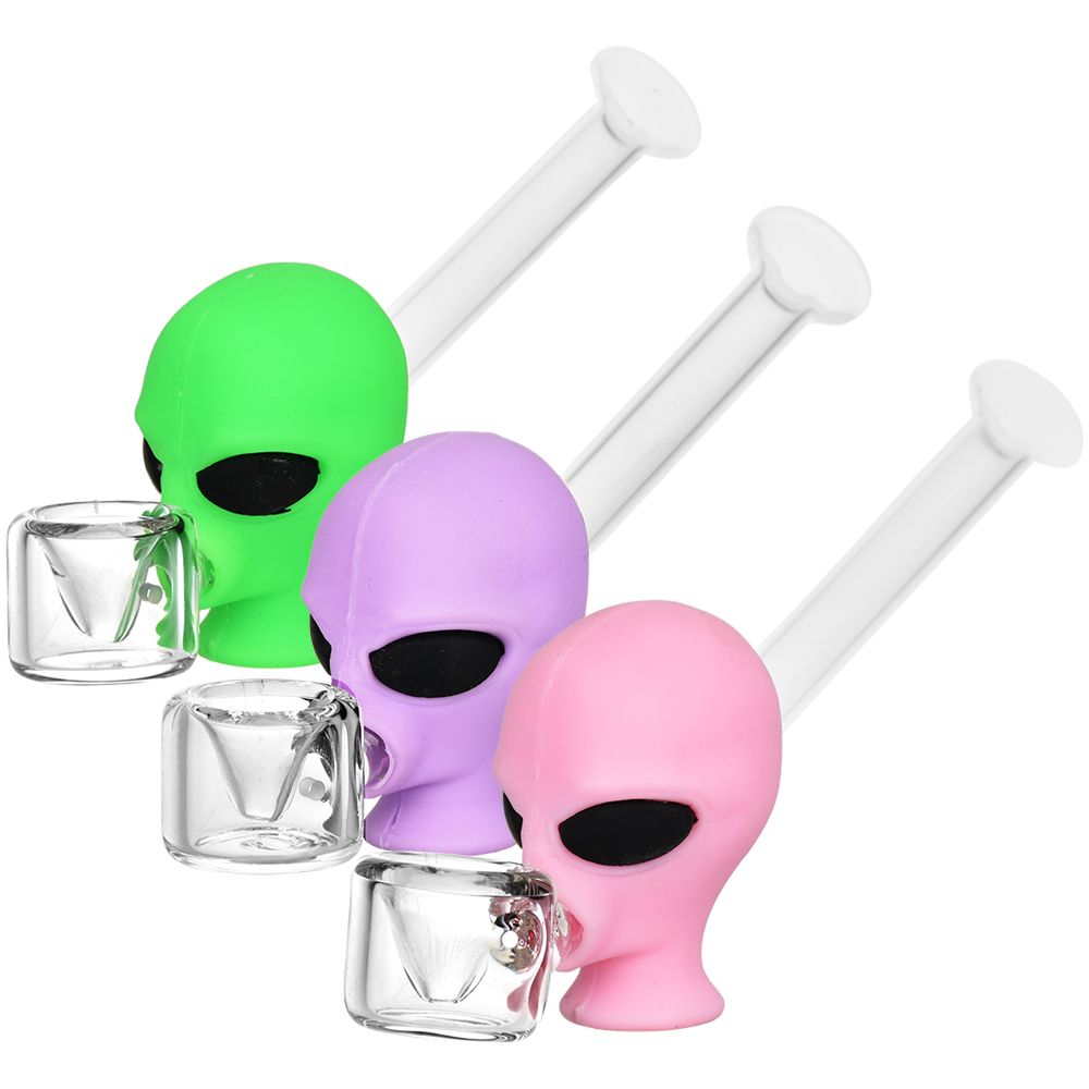 Alien Head Hand Pipe - 5" / 25CT - Headshop.com
