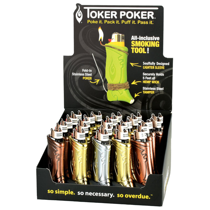 25pc Display - Toker Poker Lighter Sleeve - Headshop.com