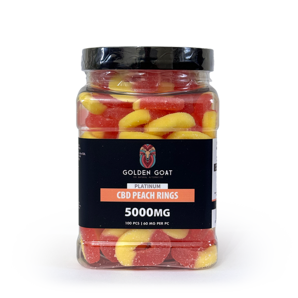 CBD Platinum Gummies - Peach Rings 5000MG