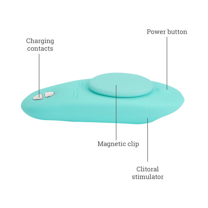We-Vibe Moxie+ Wearable Clitoral Vibrator Satin Black - Headshop.com