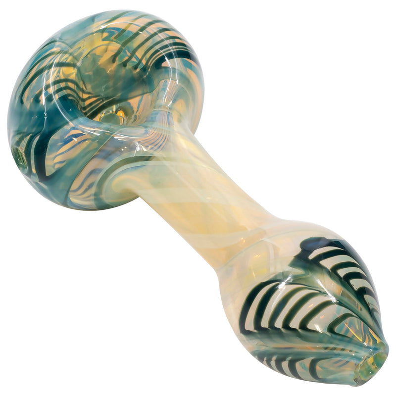LA Pipes Twisty Cane Spoon Glass Pipe (Various Colors) - Headshop.com