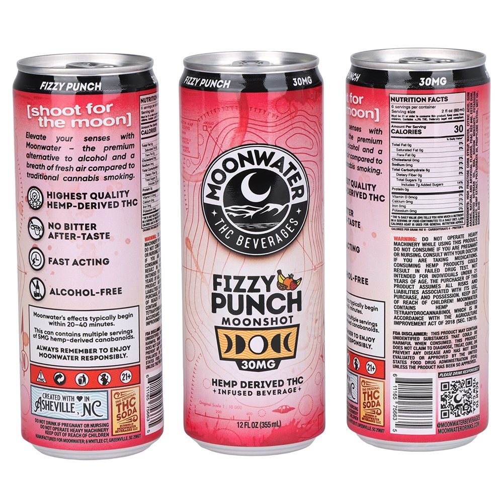 Moonwater Moonshot Hemp-Derived D9 Infused Drinks| 24ct - Headshop.com