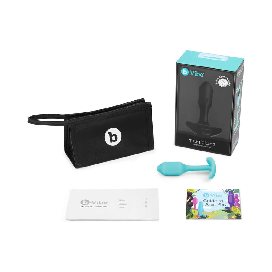 b-Vibe Snug Plug 1 Weighted Silicone Anal Plug Mint - Headshop.com