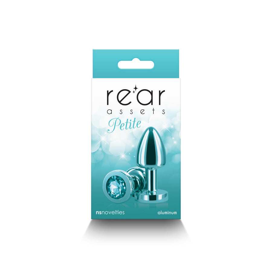 Rear Assets Petite Metal Anal Plug Teal - Headshop.com
