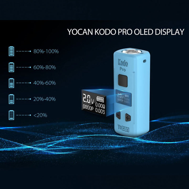 Yocan Kodo Pro 510 Box Mod | 400mAh | Assorted Colors | 20pc Display - Headshop.com