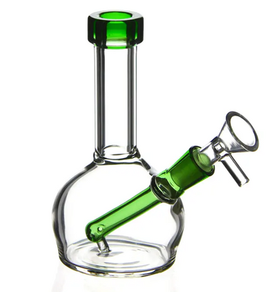 1Stop Glass 6 Inch Round Base Bong – Perfect & Portable - Headshop.com