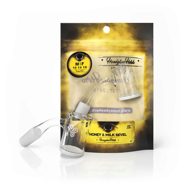 HONEY & MILK BEVEL QUARTZ BANGER - 45° DEGREE | YL - Headshop.com