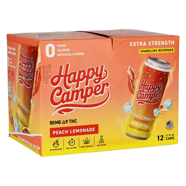 Happy Camper D9 THC Sparkling Beverage | 12oz | 50mg | 12ct Case
