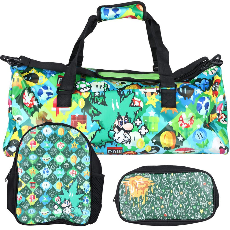 Dabtized Duffel Bag & Backpack 3-Piece Travel Set - Smoke Broz - Headshop.com