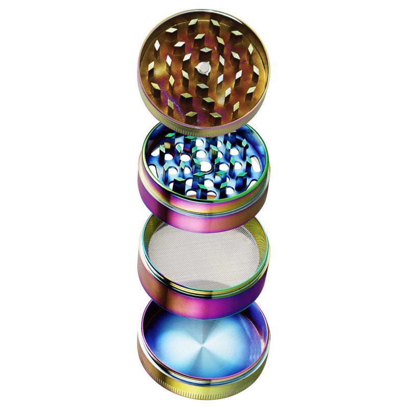 Pulsar Anodized Zinc Grinder - 4pc / 2.2" / Chameleon - Headshop.com