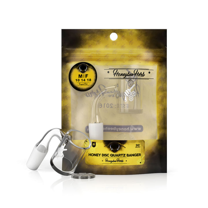 HONEY DISC QUARTZ BANGER - 90° DEGREE | YL - Headshop.com