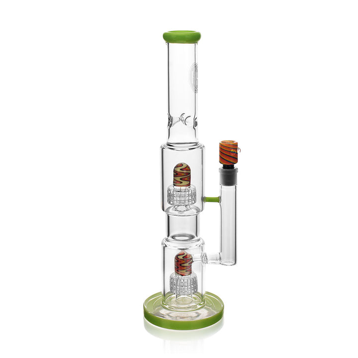 High Society | Gemini Premium Wig Wag Waterpipe (Green) - Headshop.com