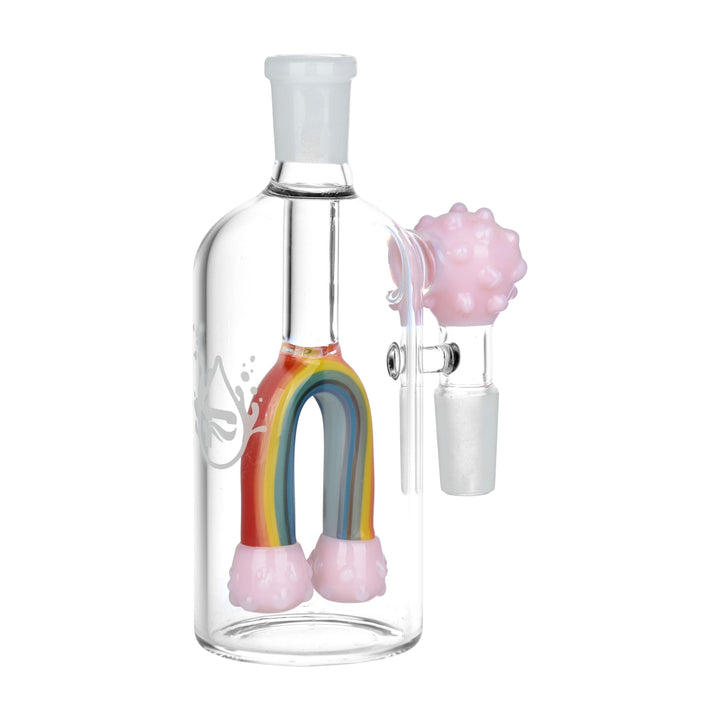 Rainbow Connection Glass Ash Catcher - 5" / 14mm M / 90D / Colors Vary - Headshop.com