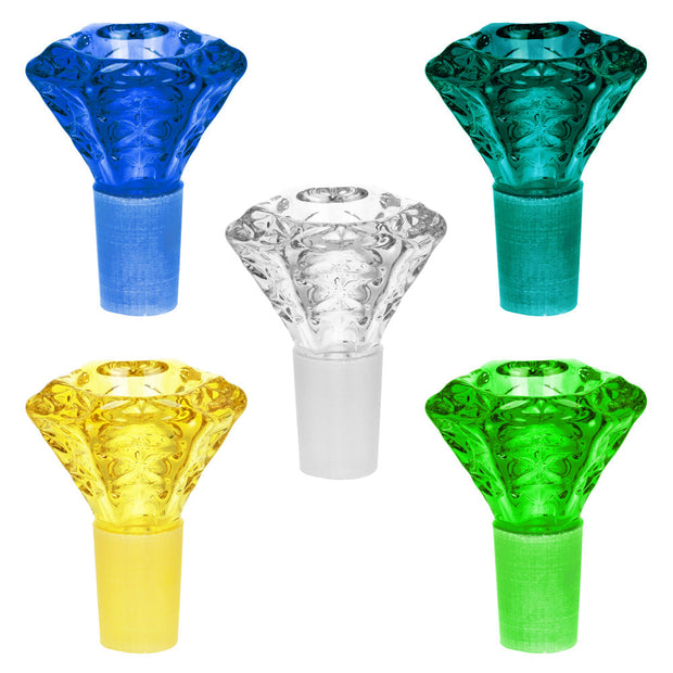 Diamond Cut Bowl Slide - 14mm M / Colors Vary - Headshop.com