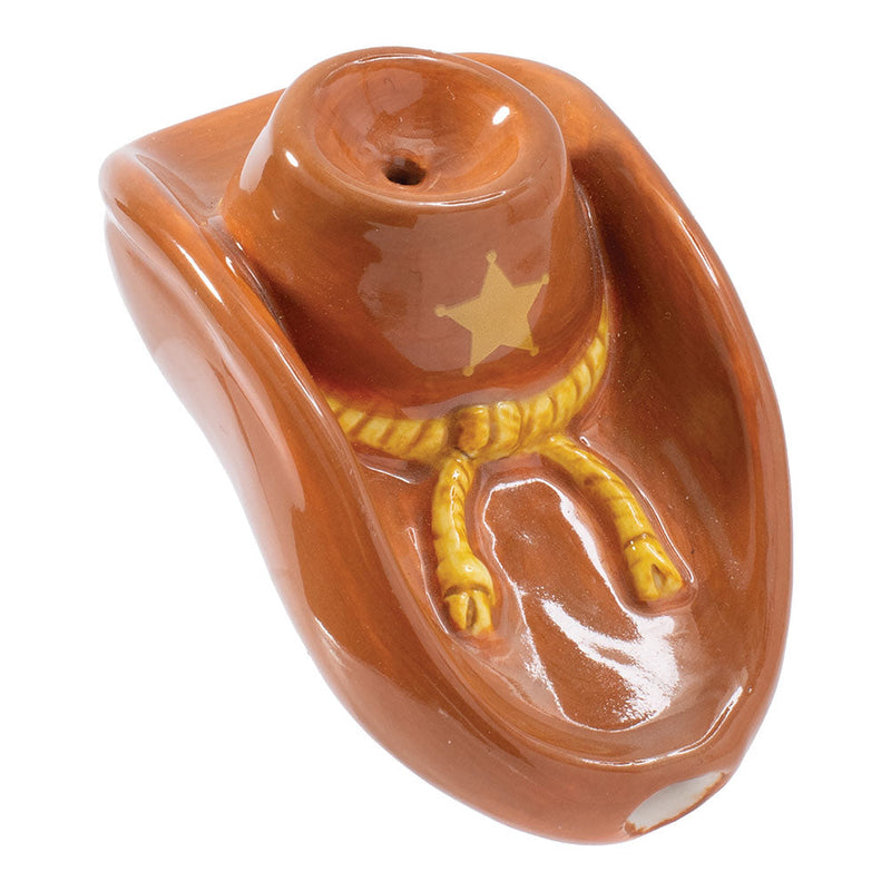 Wacky Bowlz Cowboy Hat Ceramic Pipe - 4" - Headshop.com