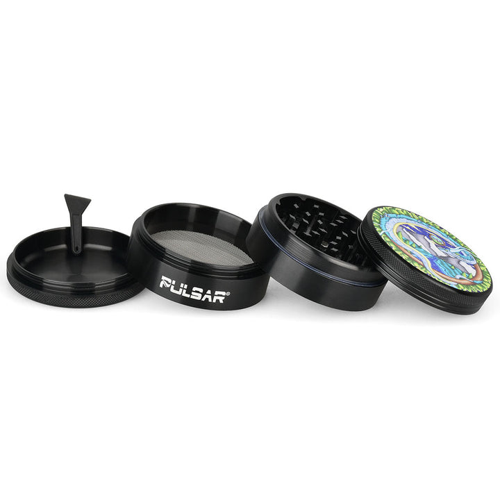 Pulsar Artist Series Metal Grinder - Remembering Dragon / 4pc / 2.5" - Headshop.com