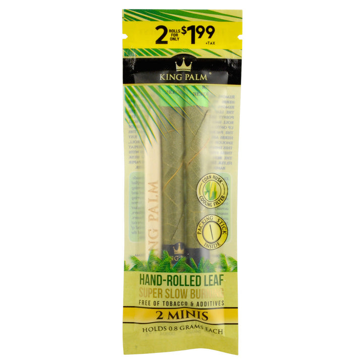 20PC DISPLAY - King Palms Hand Rolled Leaf Mini - 2pk - Headshop.com