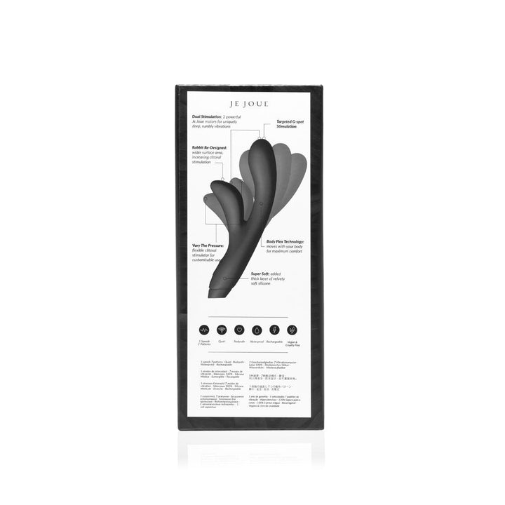 Je Joue Hera Flex Rechargeable Flexible Silicone Rabbit Vibrator Black - Headshop.com