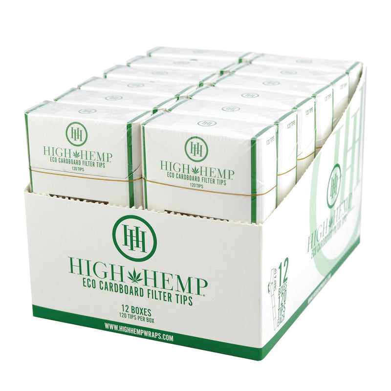 High Hemp Eco Cardboard Filter Tips - 12PC DISPLAY - Headshop.com