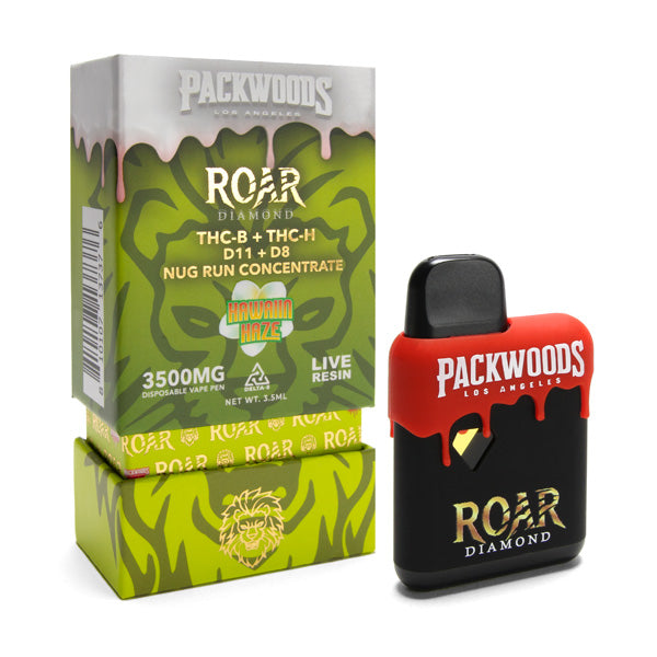 Roar x Packwoods Nug Run Concentrate 3500MG LIVE RESIN THC-B + THC-H, D11 +D8 - Hawaiin Haze - Headshop.com
