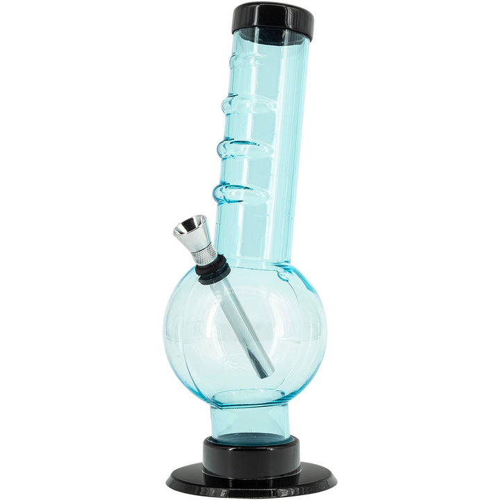 Acrylic Angled Neck Straight Tube Bubble Bong 9-12"