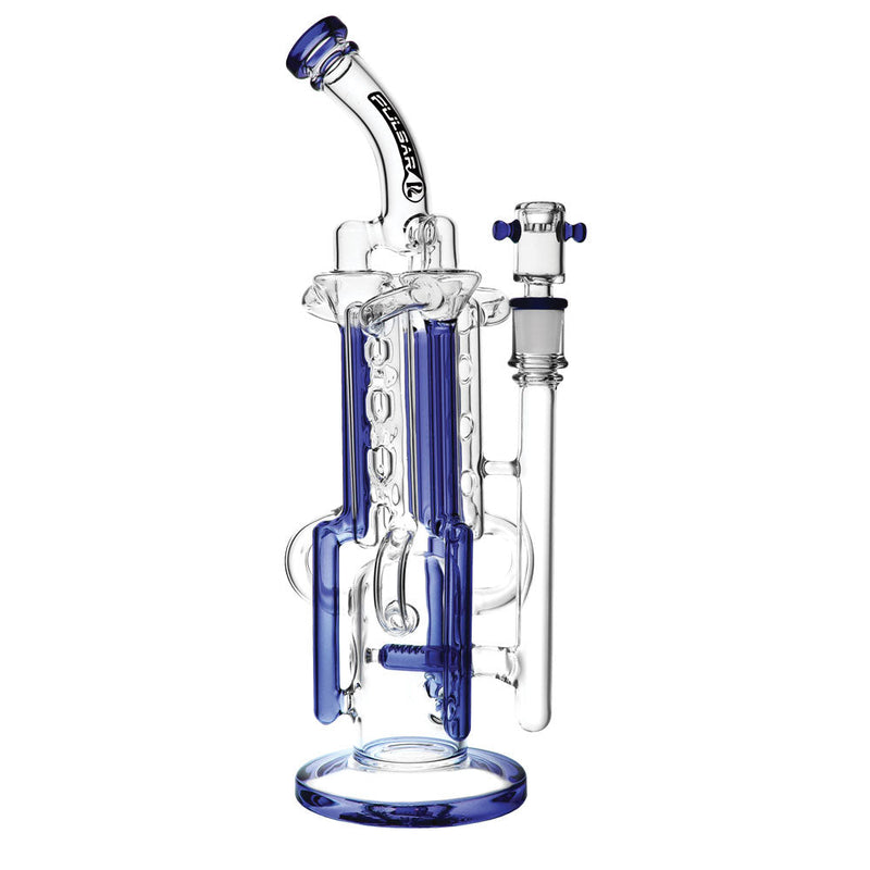 Pulsar Space Station Recycler Water Pipe-13.5"/14mm F/Clrs Vary - Headshop.com