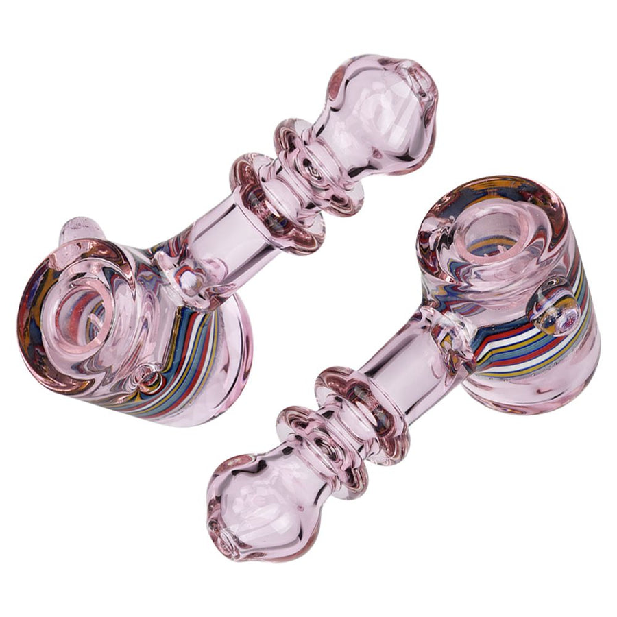 Slime Marble Striped Hammer Glass Hand Pipe - 4.75" - Headshop.com
