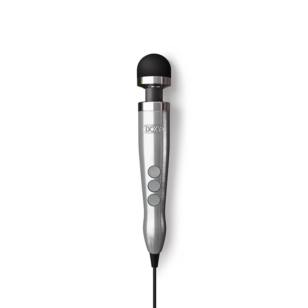 Doxy Die Cast 3 Compact Wand Vibrator Brushed Metal - Headshop.com
