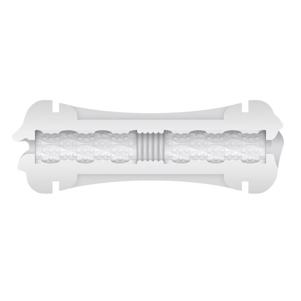 Zero Tolerance Double Dip Dual-Ended Realistic Stroker with Movie Download White - Headshop.com