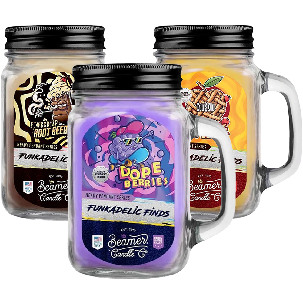 Beamer Candle Co. Funkadelic Finds Collection Hidden Pendant Mason Jar Candle | 12oz - Headshop.com