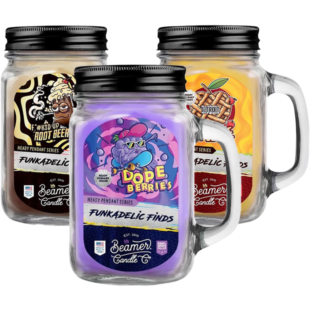 Beamer Candle Co. Funkadelic Finds Collection Hidden Pendant Mason Jar Candle | 12oz - Headshop.com