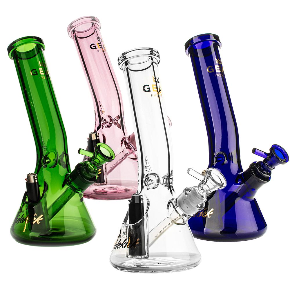 Gear Premium Sidekick Laid Back Glass Beaker Water Pipe | 12" - Headshop.com