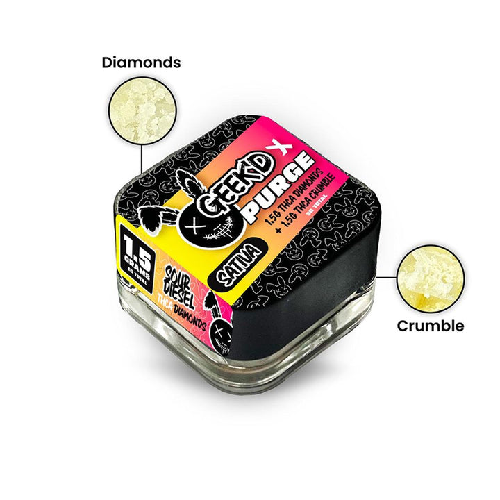 Geek'D x PURGE THCA Diamonds & Crumble 2-in-1 Dab Puck - 3g - Headshop.com