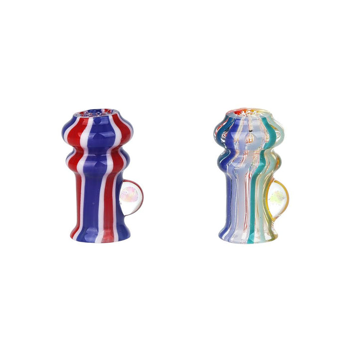 Pulsar Rainbow w/ Opal Glass Mouthpiece Attachment for Puffco Pivot w/ Display Stand - Colors Vary