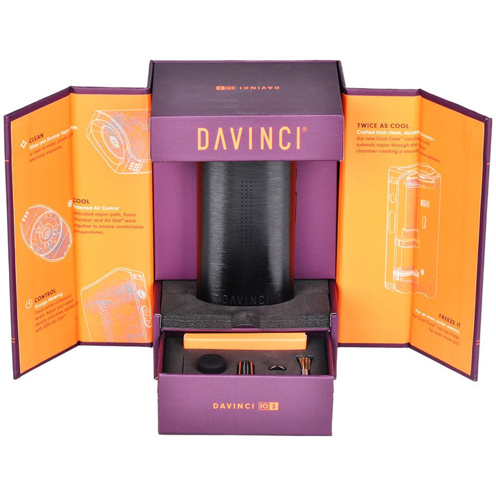 DaVinci IQ3 Dry Herb Vaporizer - 4000mah / Black - Headshop.com