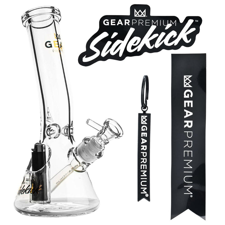 Gear Premium Sidekick Laid Back Glass Beaker Water Pipe | 12" - Headshop.com